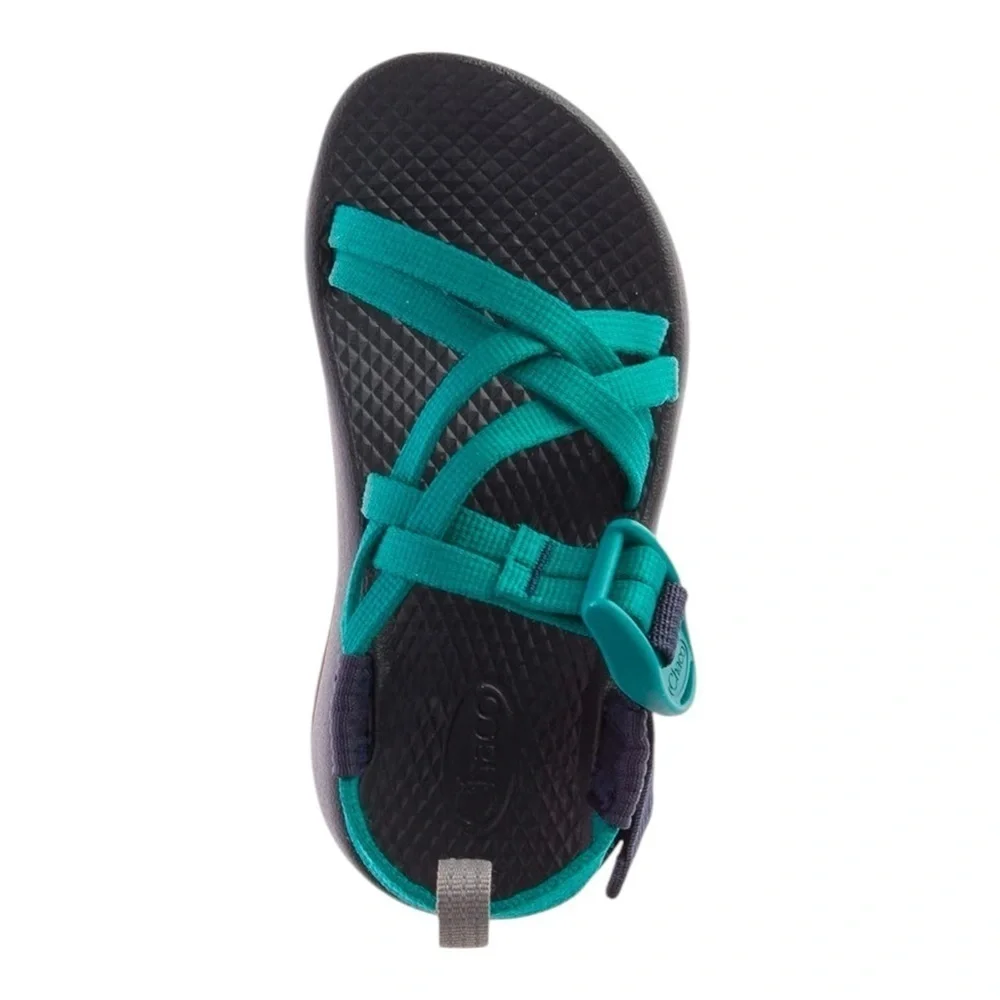 Chaco Kids' ZX/1 EcoTread Sandal in Solid Evergreen NIB